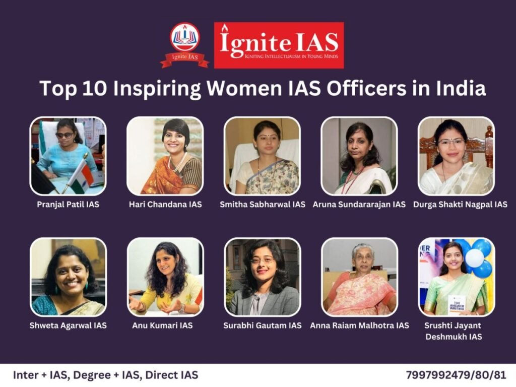 Top 10 inspiring women IAS officers in India by Ignite IAS