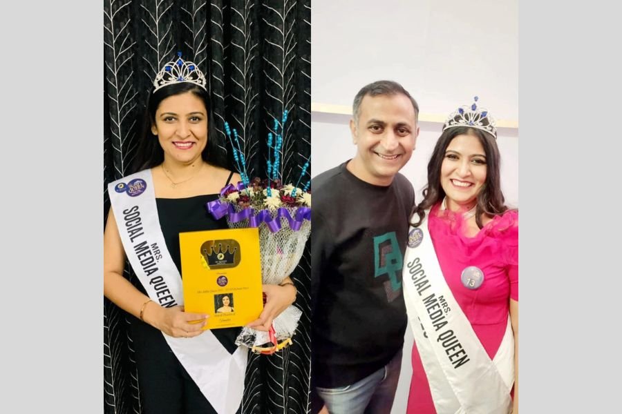Shital Dhariwal won the title of Mrs. Social Media Queen with hard work