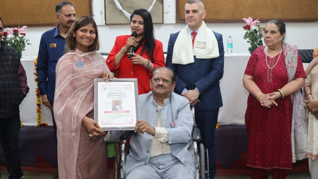 HHO honored Urvarshi Mittal, known as the Flask Lady, at the Women Icon Global Awards, hinting at a potential entry into politics soon - Urvarshi is associated with the Inner Wheel Club and serves as Chairman of District 301. Known as the Flask Lady, she works to eliminate plastic waste and raise awareness. She actively contributes to social welfare and women's empowerment. While her background is with NGOs, she has recently shown interest in politics, meeting several ministers. Sources suggest she might soon enter politics. - PNN Digital